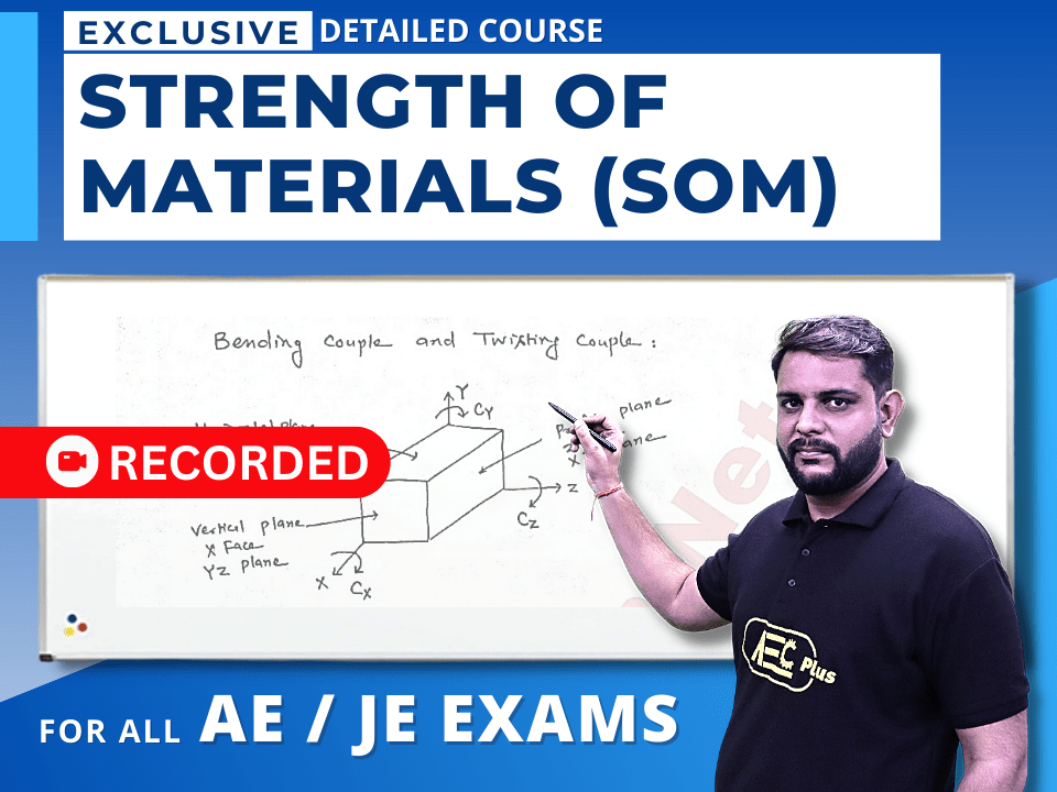 Strength of Materials (SOM) - for All JE/AE Exam's image