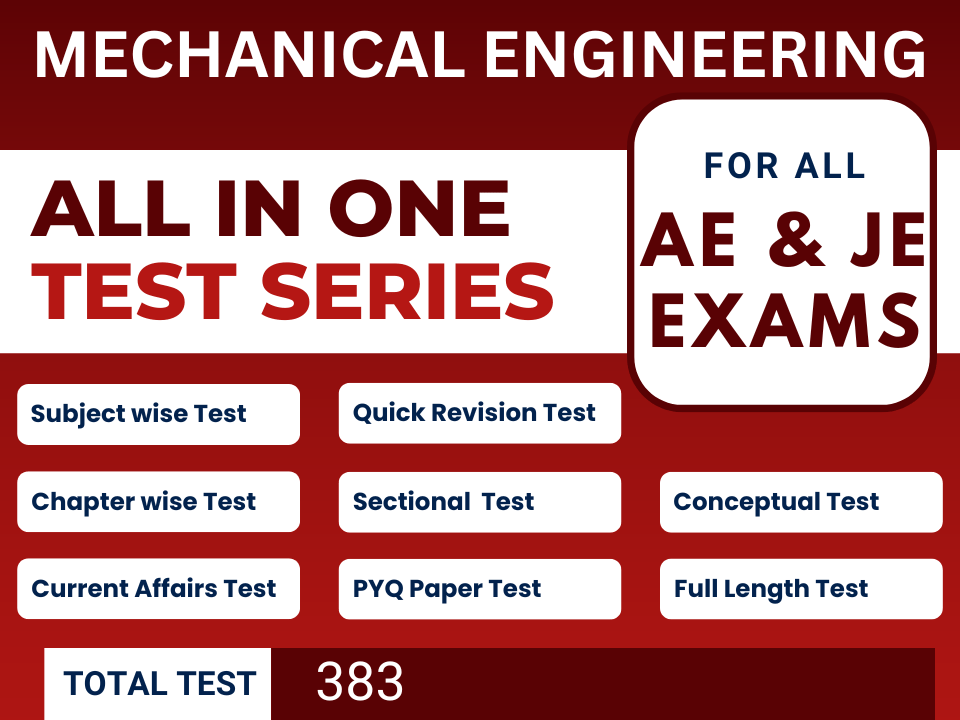 All In One Test Series for All AE&JE Exams - Mechanical Engineering's image