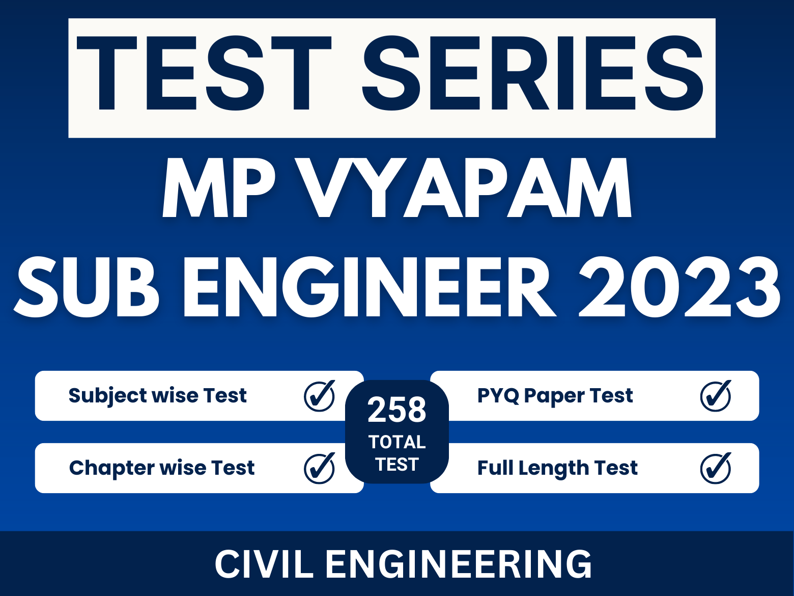 MP Vyapam-SE 2023 Test Series - For Civil Engineering's image