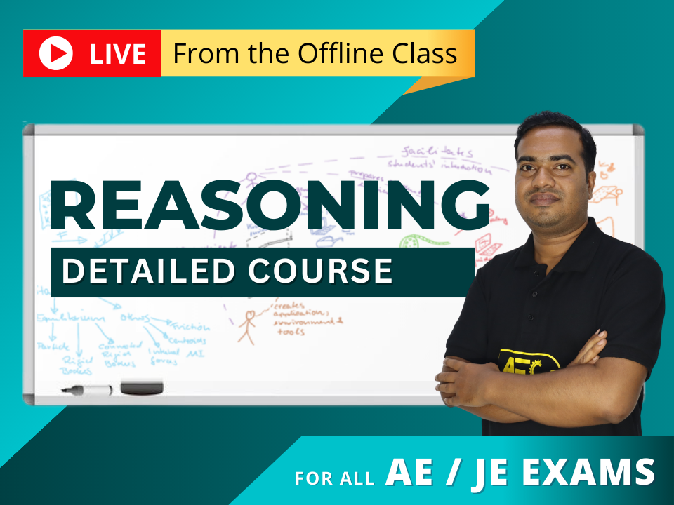 Reasoning - "LIVE" For All JE Exams's image