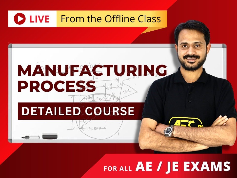 Manufacturing Process " Live Course" - For AE/JE Exams's image