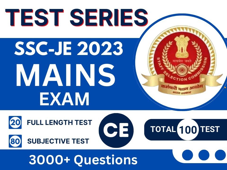 SSC - JE 2023 "MAINS Test Series" - for Civil Engineering's image