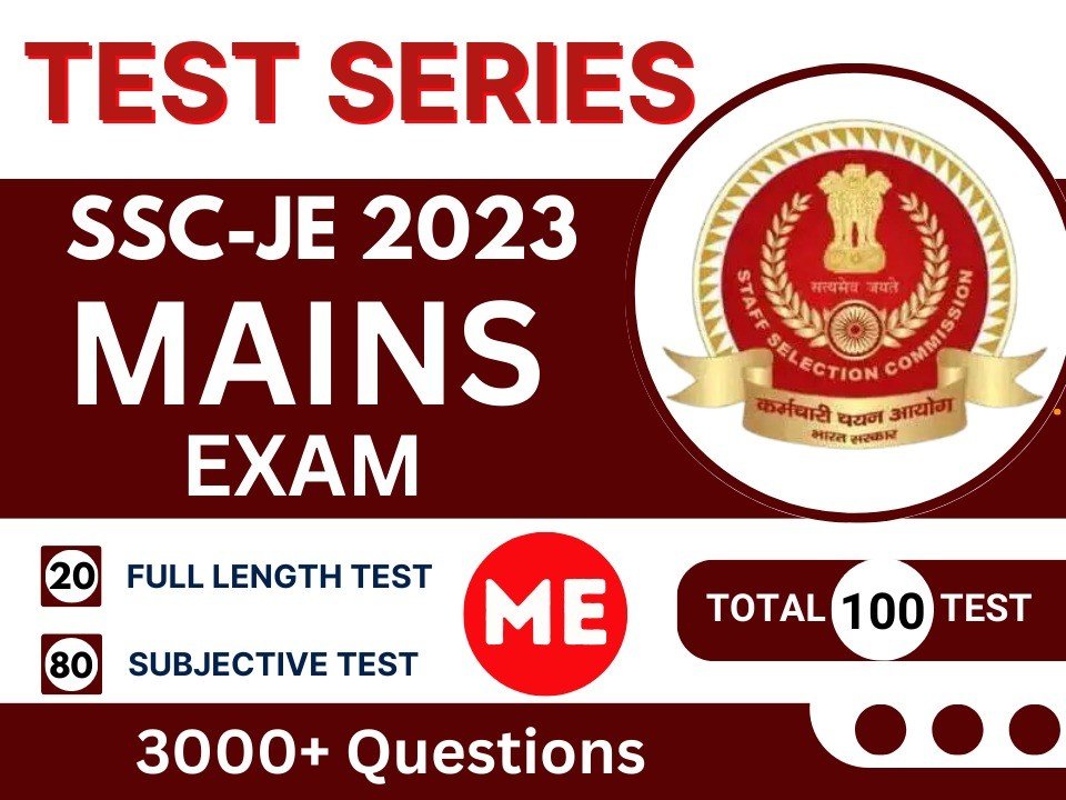 SSC JE 2023 "MAINS Test Series" - for Mechanical Engineering's image